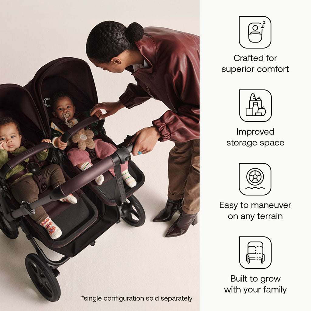 Donkey 6 Duo Sibling Stroller Bundle (1 Bassinet +2 Toddler Seats)