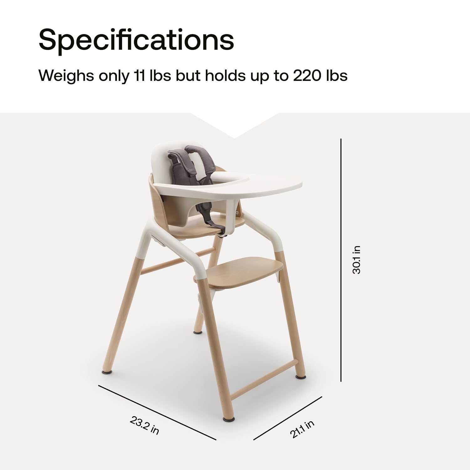 Giraffe High Chair Base with baby set & tray Bundle