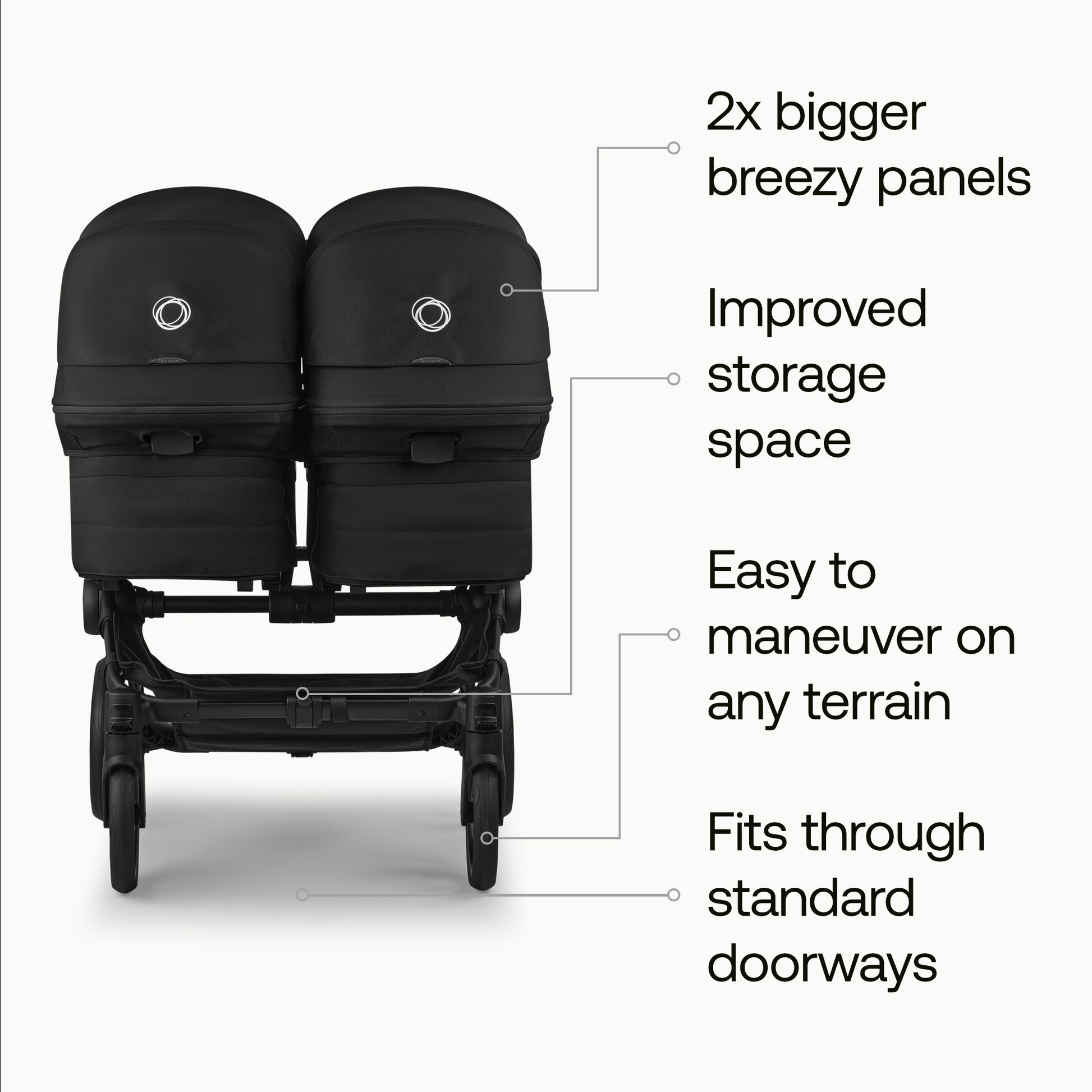 Donkey 6 Twin & Sibling Stroller Bundle (2 Bassinet + 2 Toddler Seats)