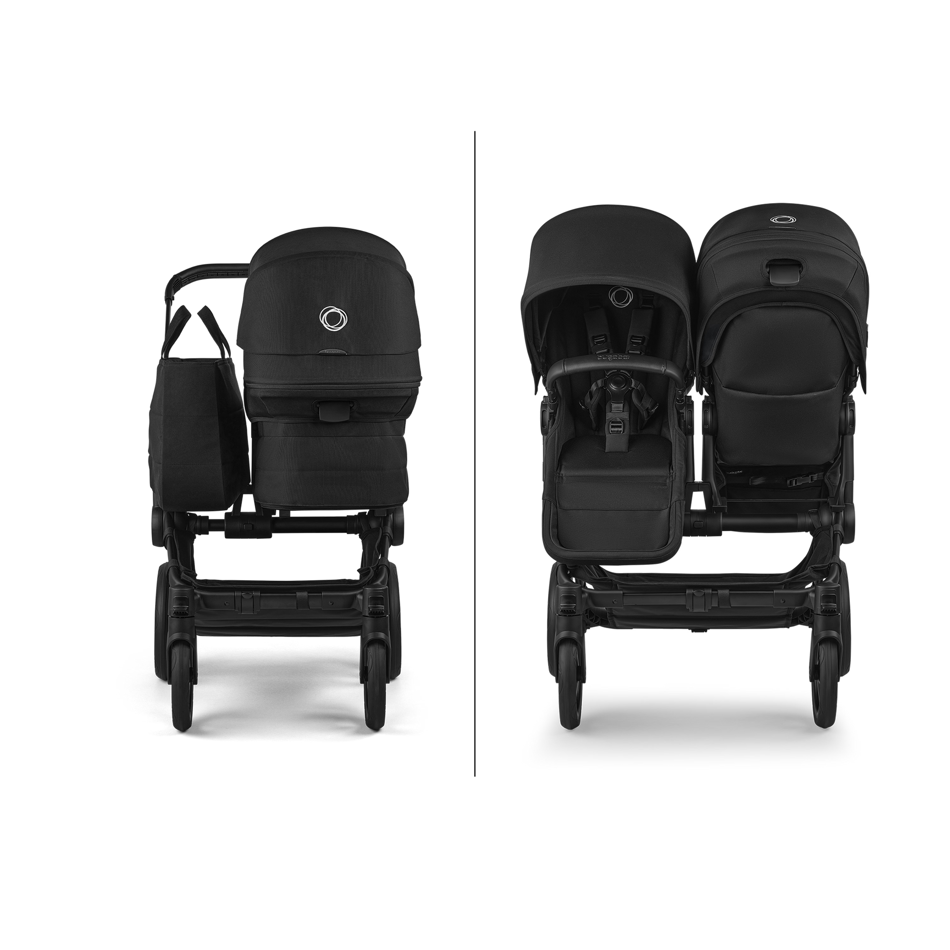 Donkey 6 Duo Sibling Stroller Bundle (1 Bassinet +2 Toddler Seats)