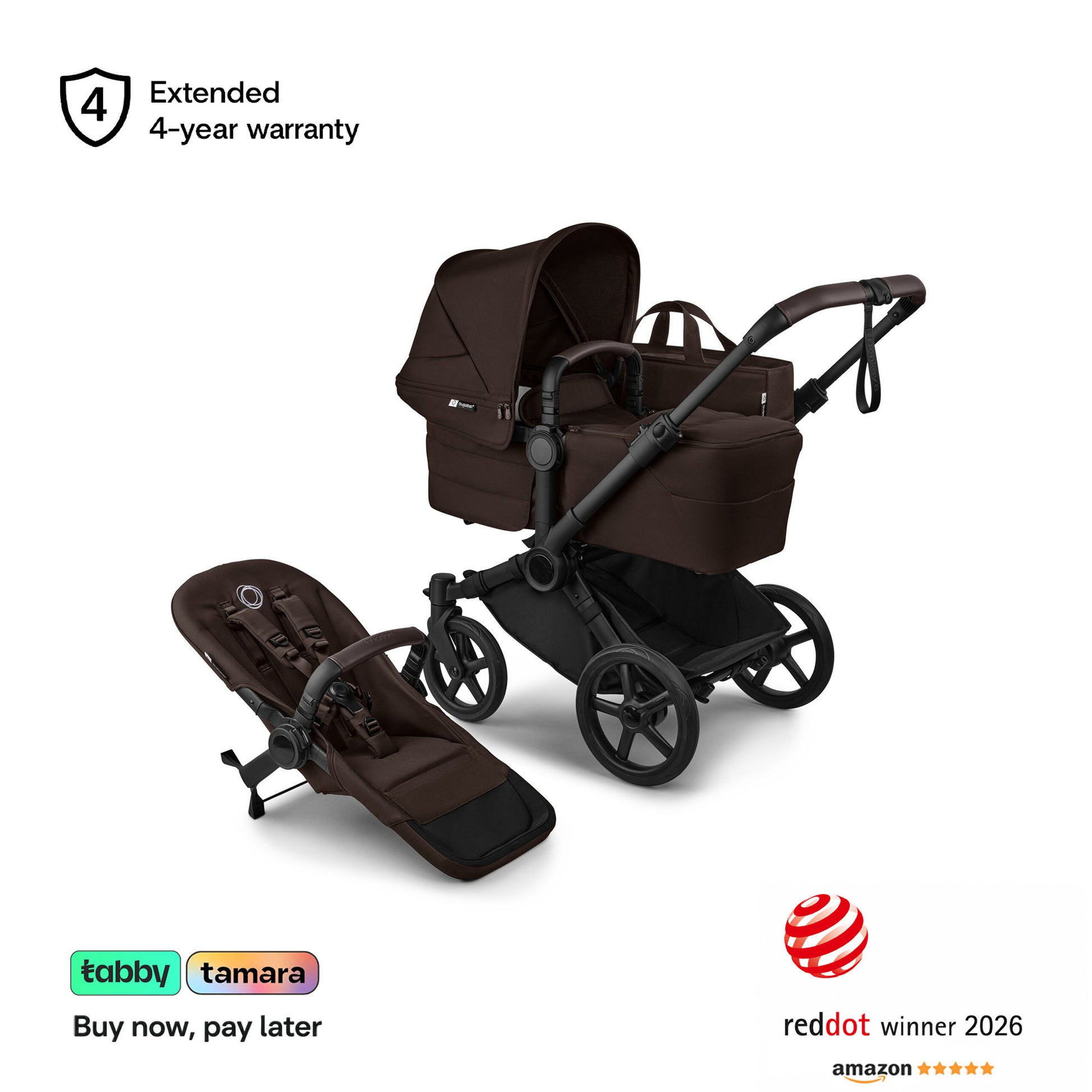 Donkey 6 Mono Stroller (1 Bassinet + 1  Toddler Seat)