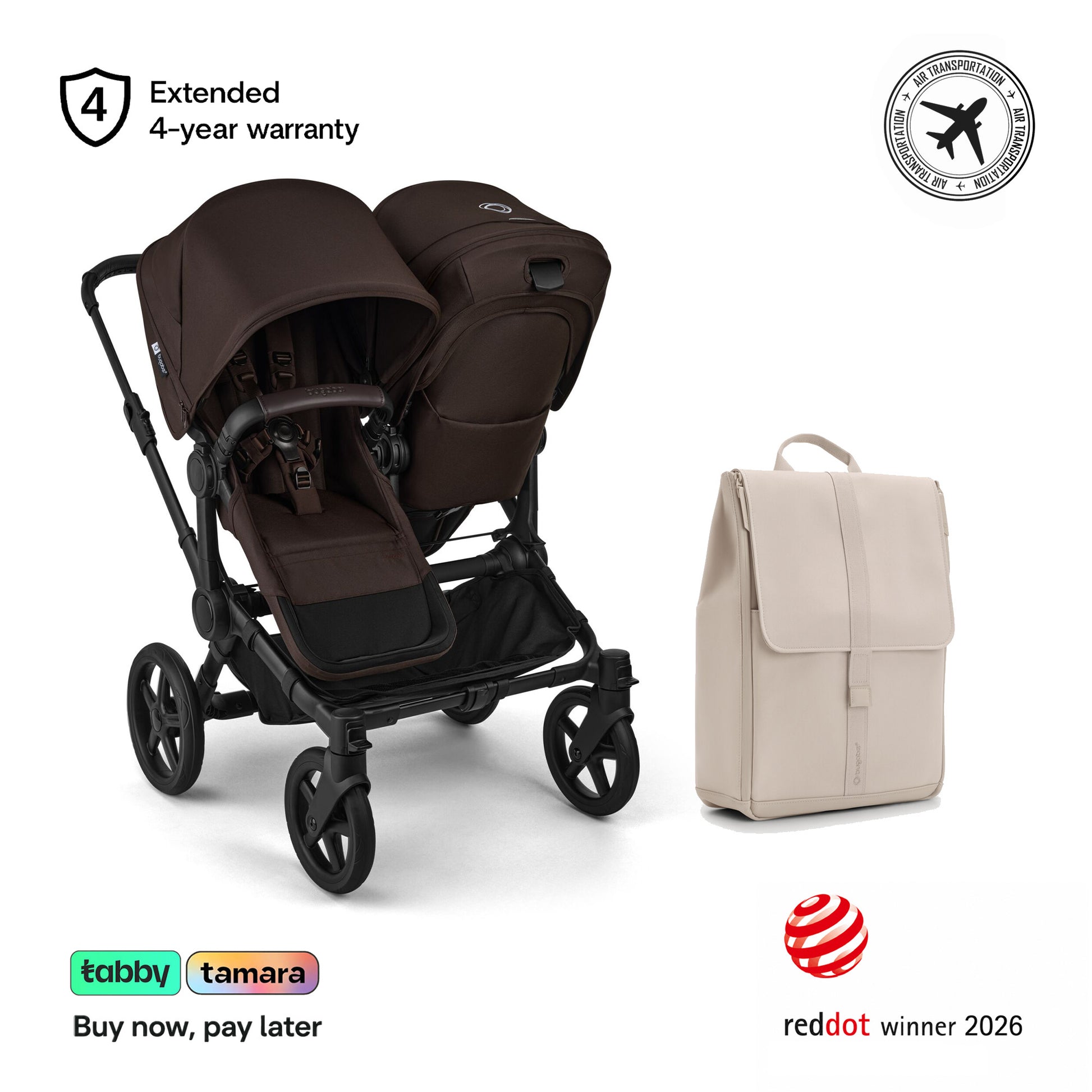 Donkey 6 mono + Sibling seat & Changing backpack Bundle