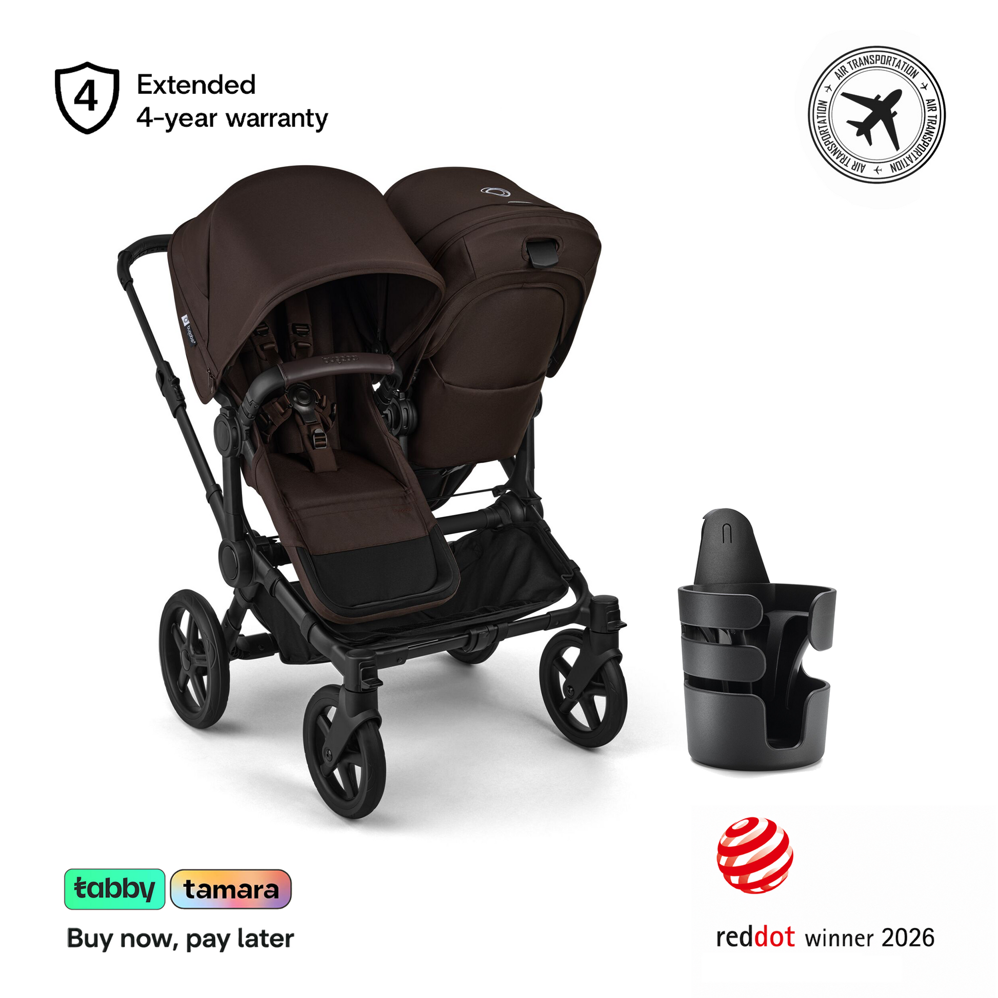 Donkey 6 Double Stroller Bundle