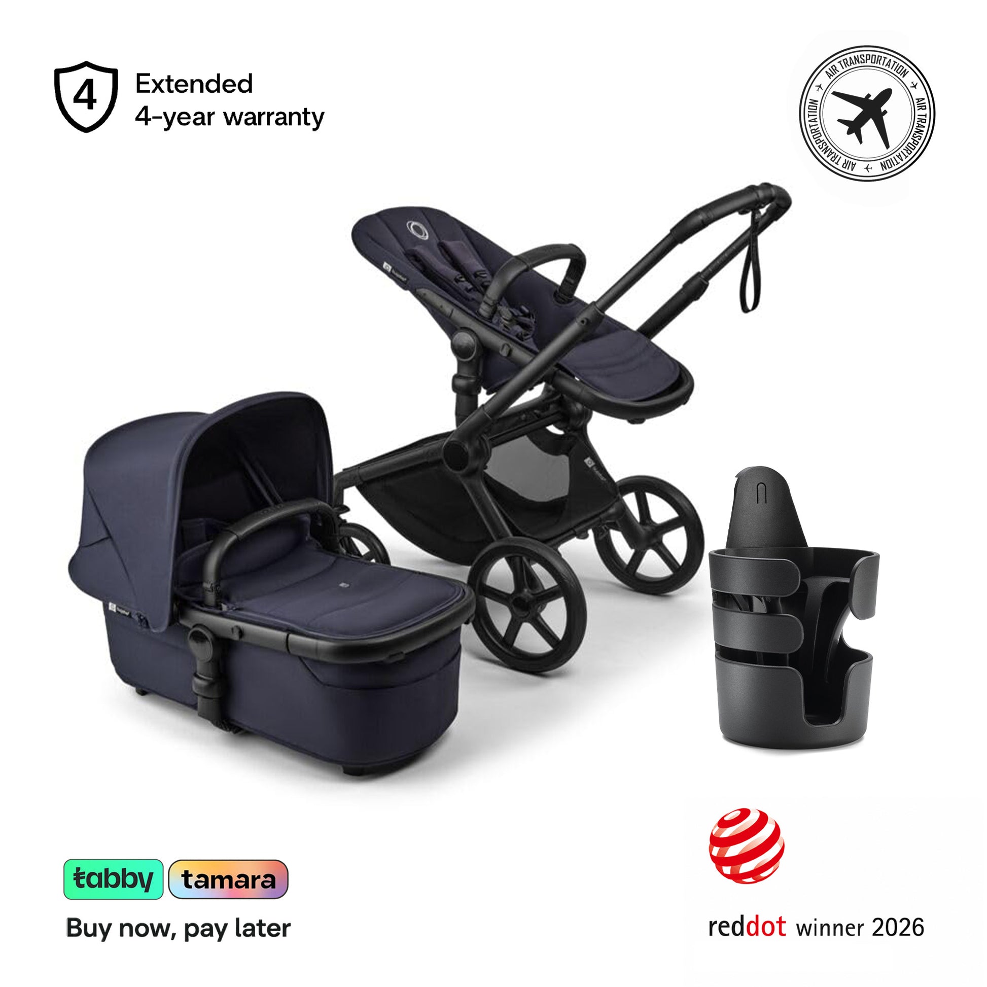 Fox 5 Renew Stroller & Cup Holder Bundle