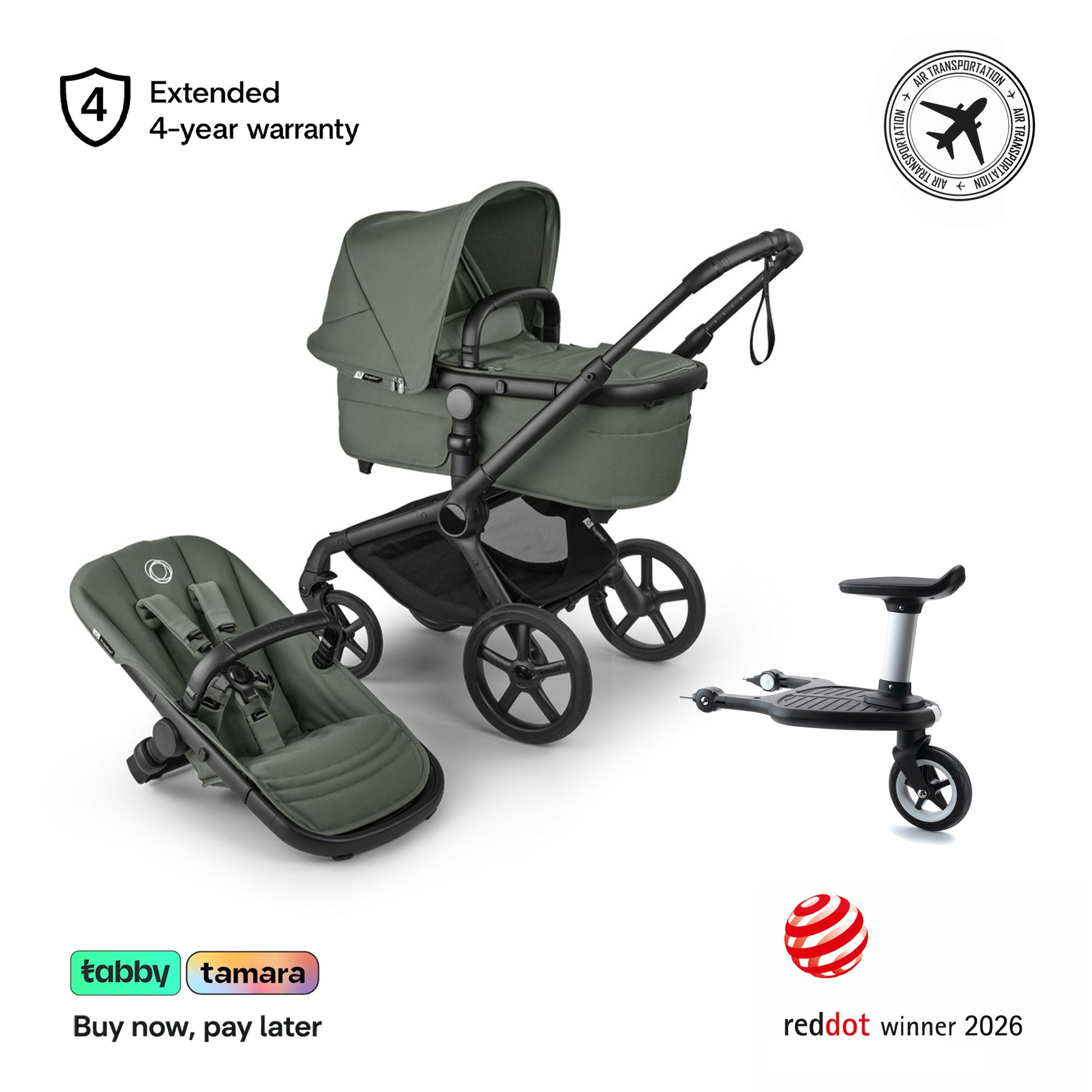Fox 5 Renew Stroller & Wheelboard Bundle