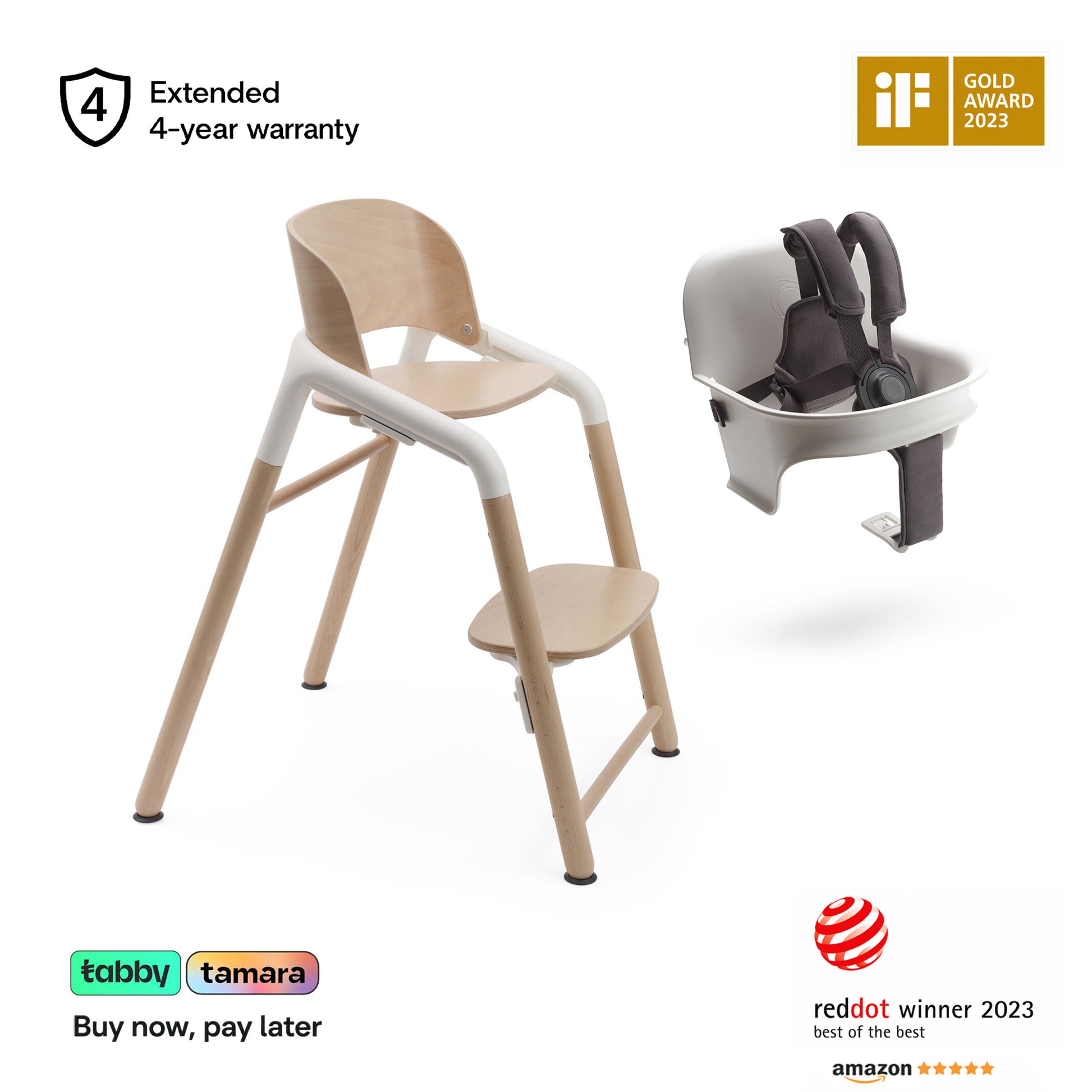Giraffe High Chair Base & Baby Set bundle