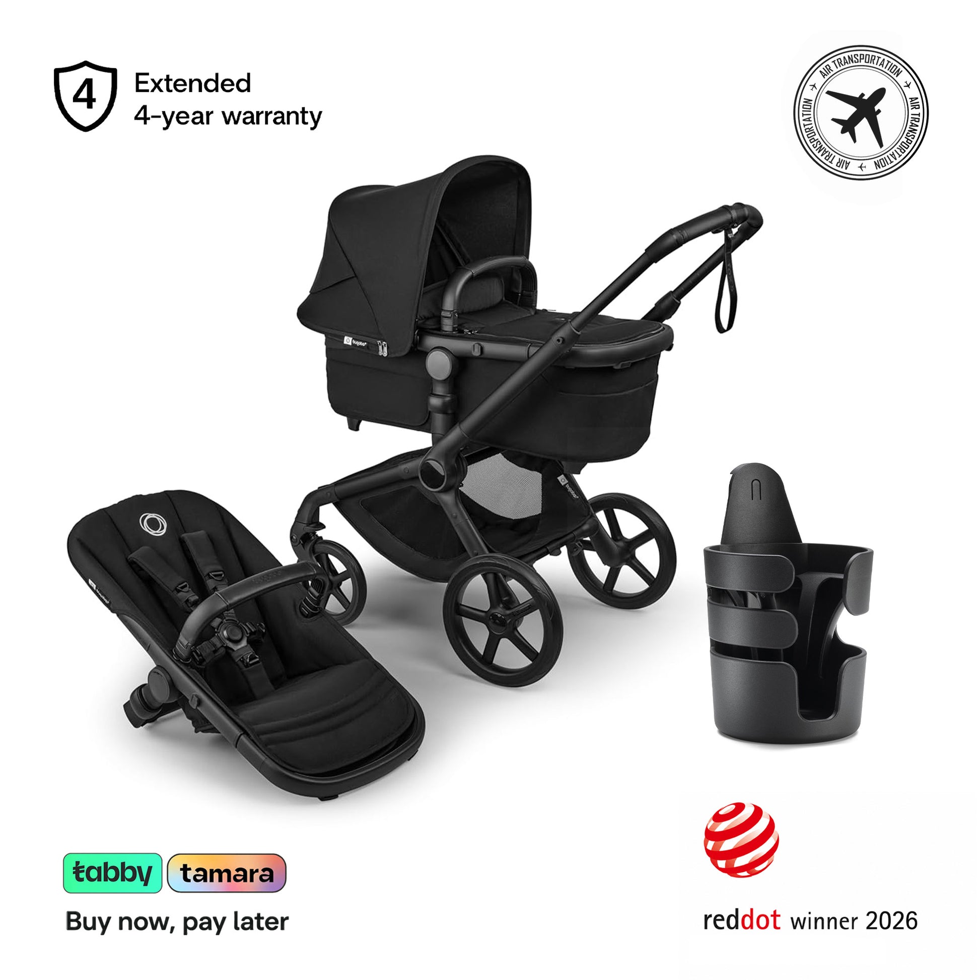 Fox 5 Renew Stroller & Cup Holder Bundle