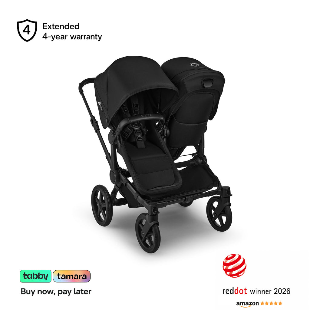 Donkey 6 Duo Sibling Stroller Bundle (1 Bassinet +2 Toddler Seats)