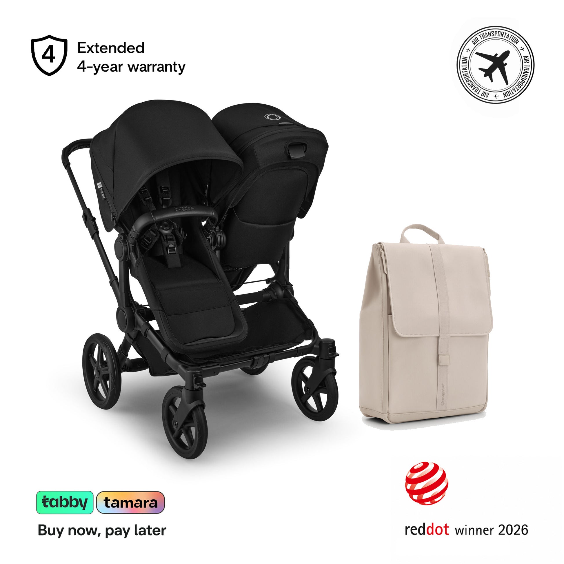Donkey 6 mono + Sibling seat & Changing backpack Bundle