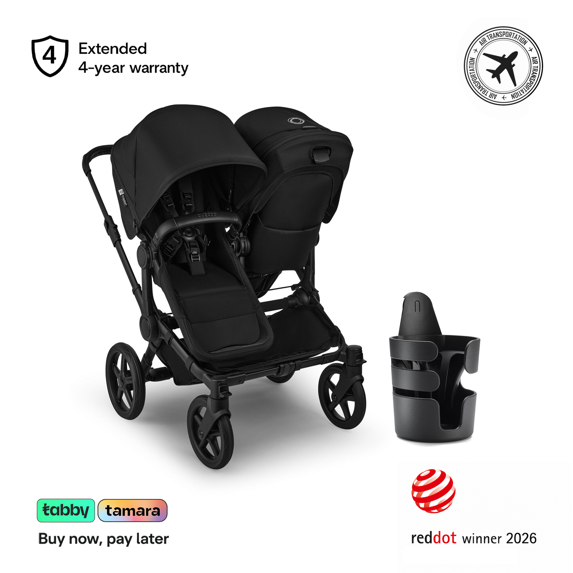 Donkey 6 Double Stroller Bundle