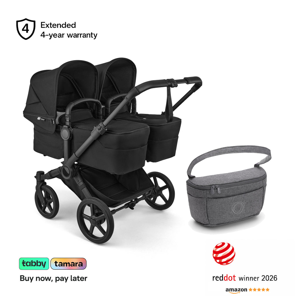 Donkey 6 Twin & Sibling Stroller & Grey Organizer Bundle