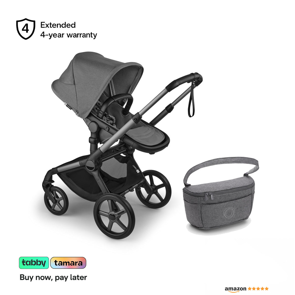 Fox 5 Renew Stroller & Grey Organizer Bundle