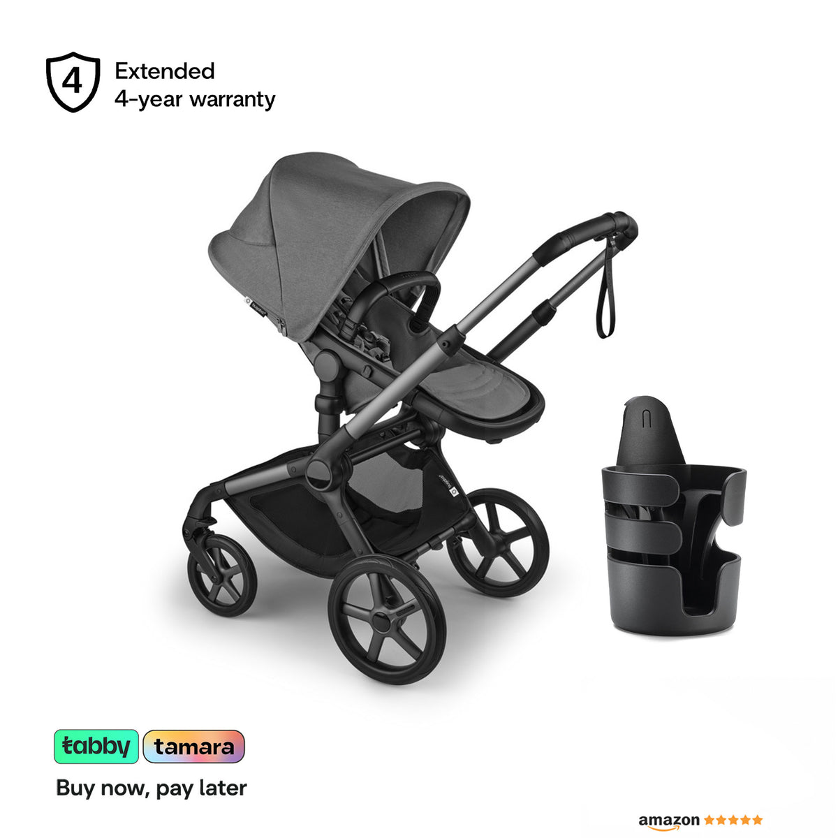 Fox 5 Renew Stroller & Cup Holder Bundle