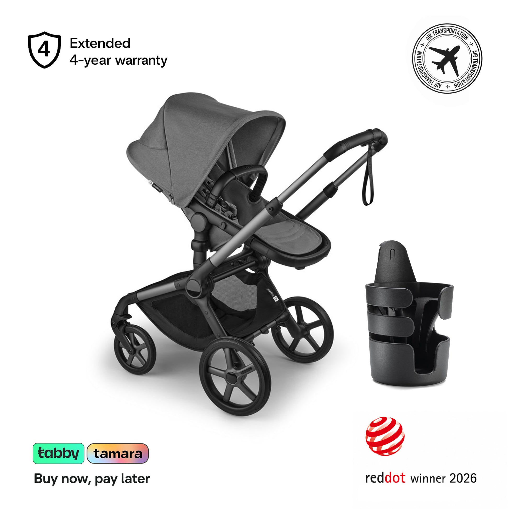 Fox 5 Renew Stroller & Cup Holder Bundle