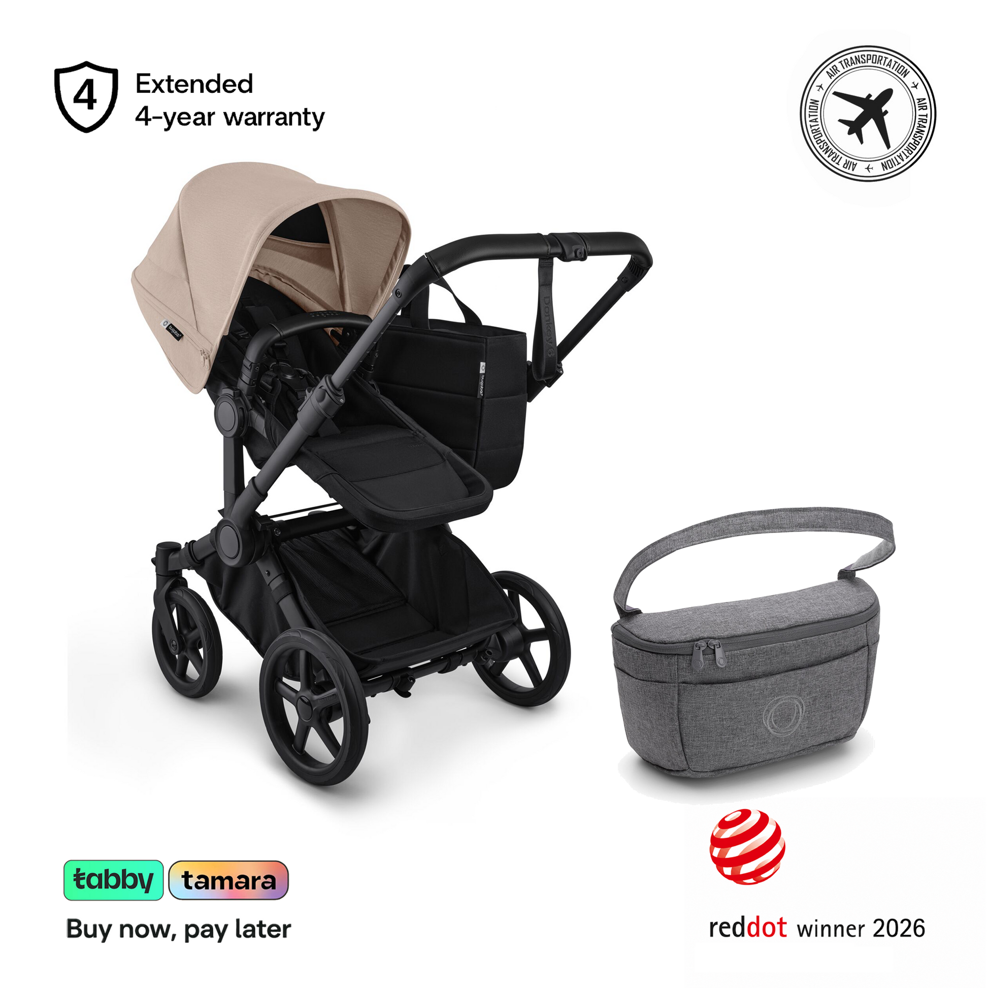 Donkey 6 mono + Sibling seat & Organizer Bundle