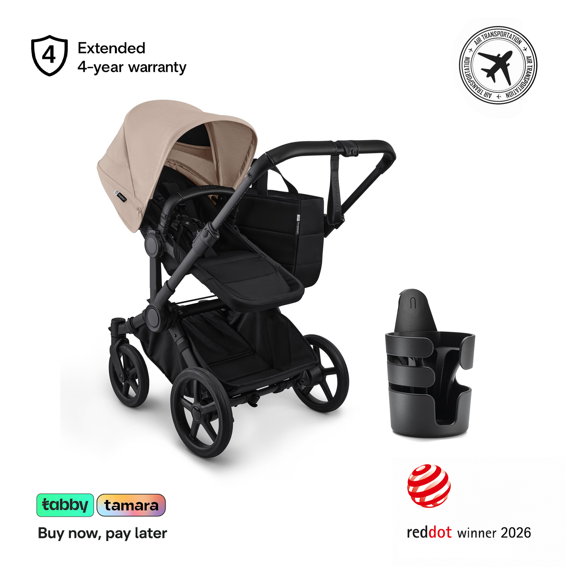 Donkey 6 Double Stroller Bundle