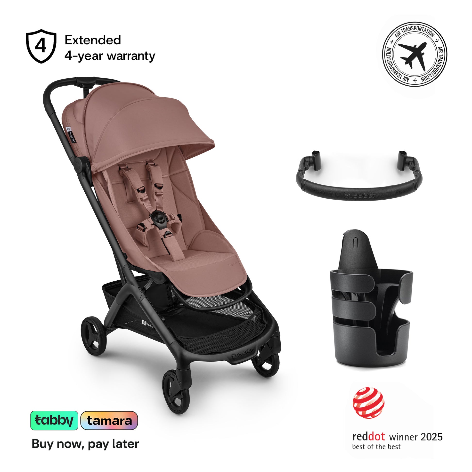 Butterfly 2 Stroller, Cup Holder & Bumper Bar Bundle