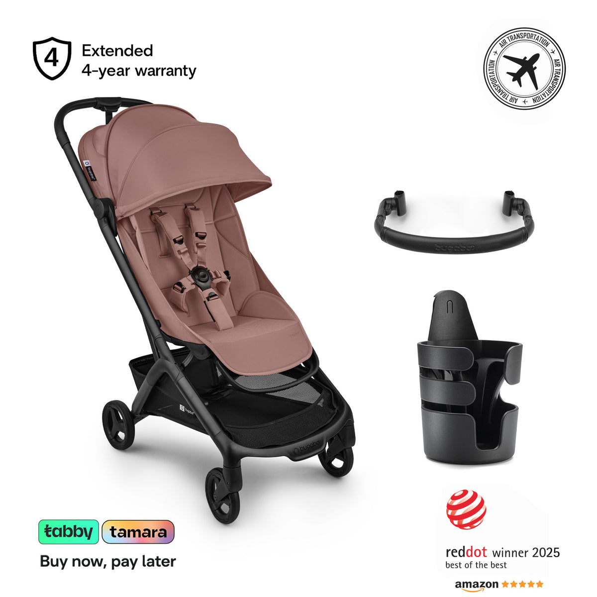 Butterfly 2 Stroller, Cup Holder & Bumper Bar Bundle