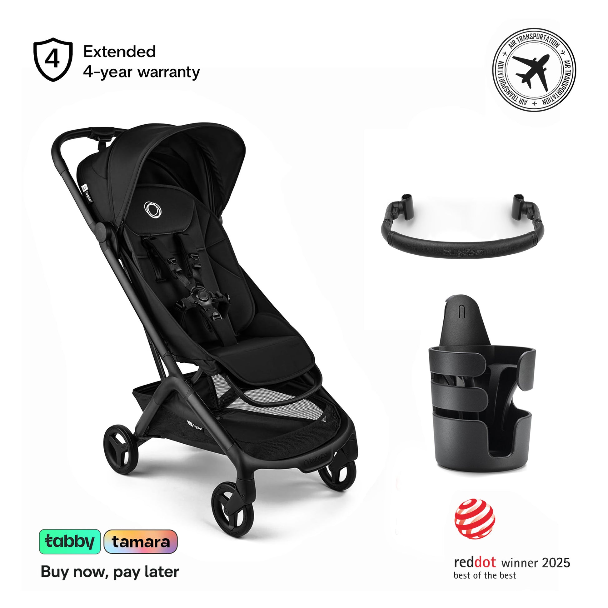 Butterfly 2 Stroller, Cup Holder & Bumper Bar Bundle