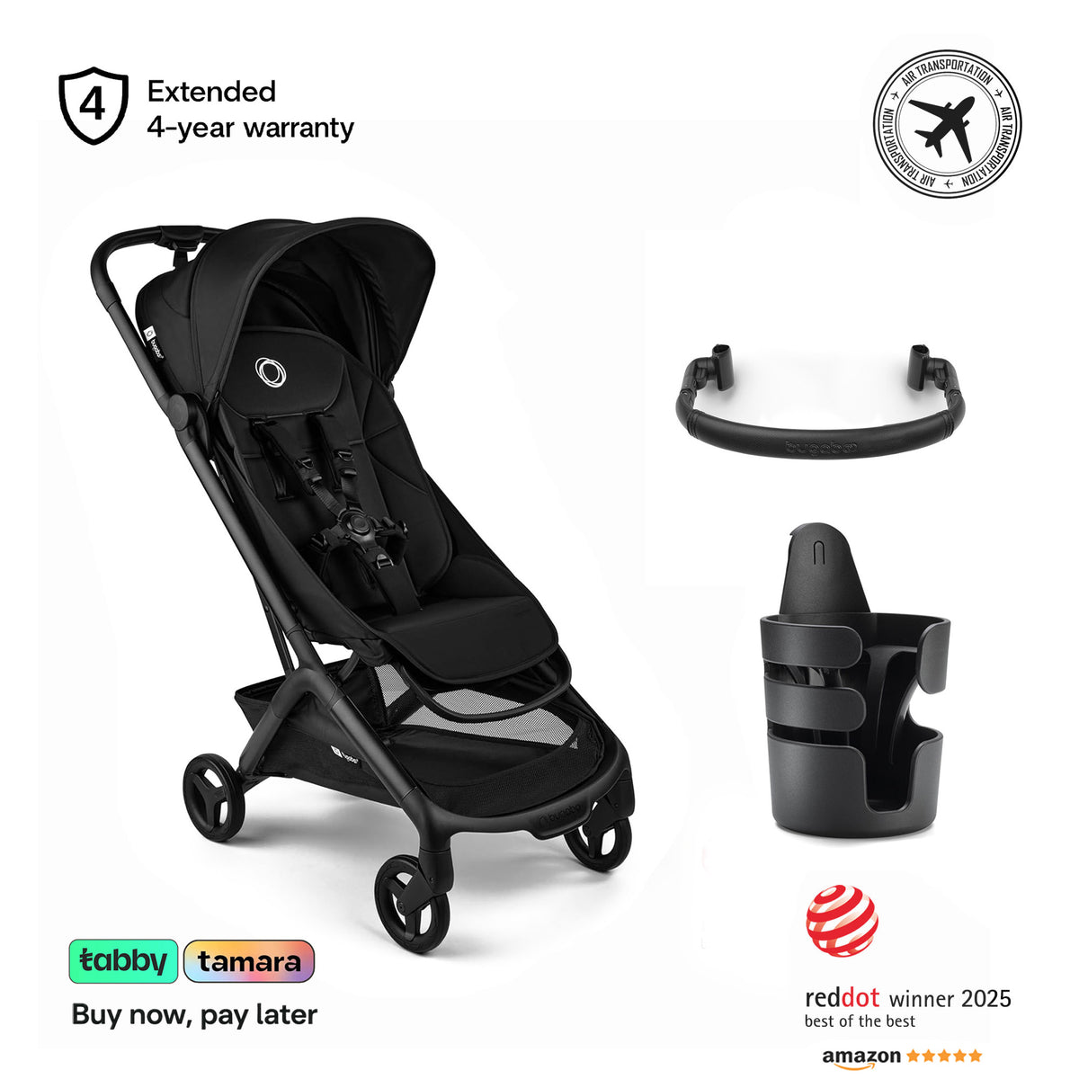 Butterfly 2 Stroller, Cup Holder & Bumper Bar Bundle