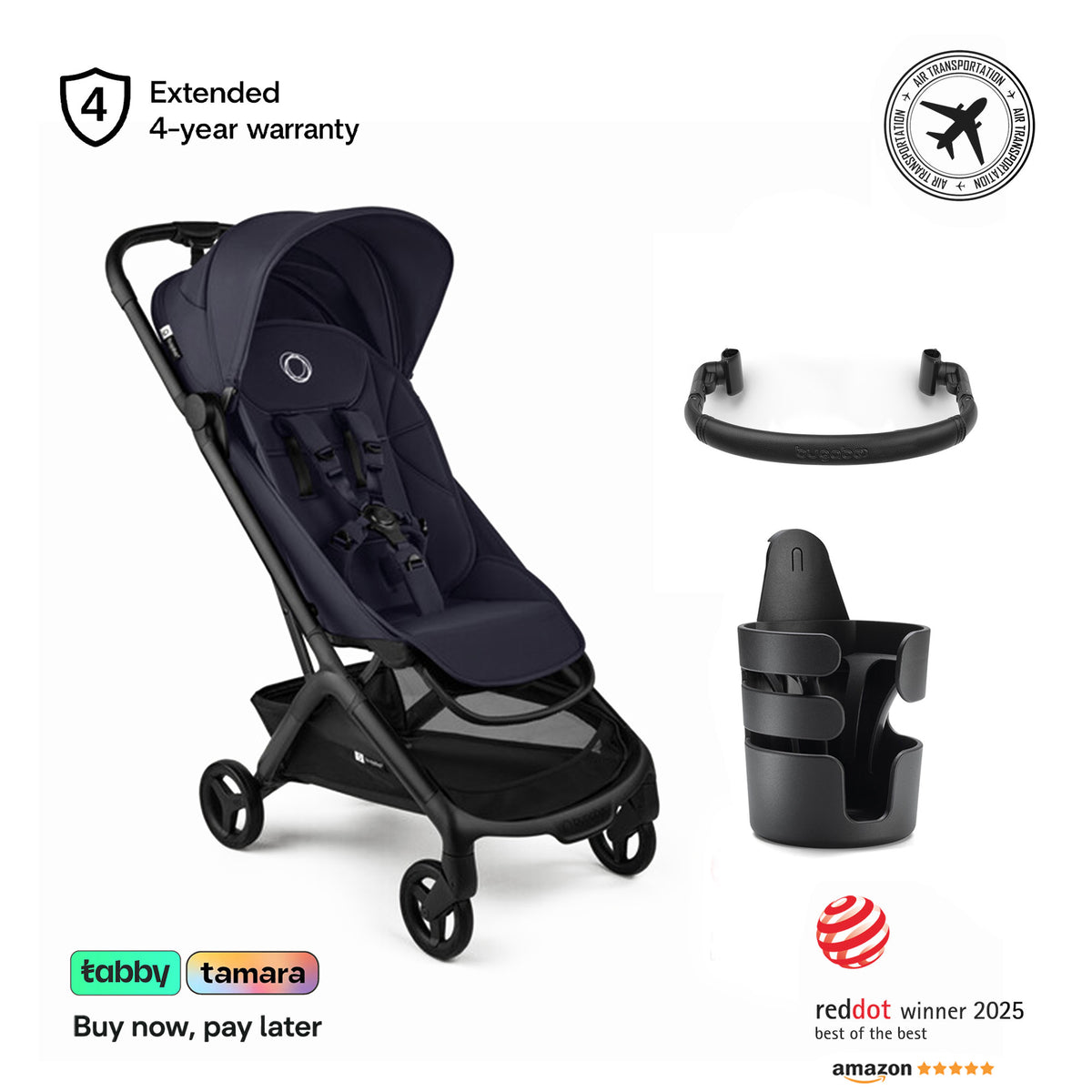 Butterfly 2 Stroller, Cup Holder & Bumper Bar Bundle