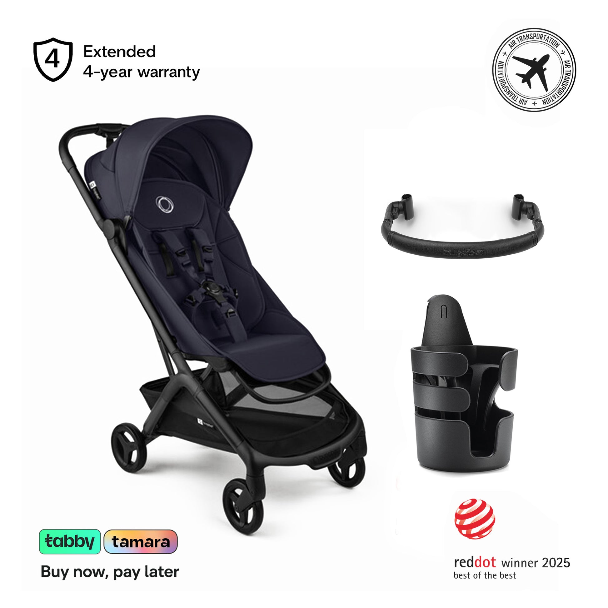 Butterfly 2 Stroller, Cup Holder & Bumper Bar Bundle