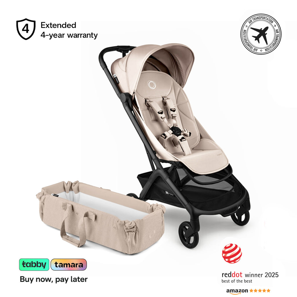 Butterfly 2 Stroller & Baby Nest Bundle Taupe