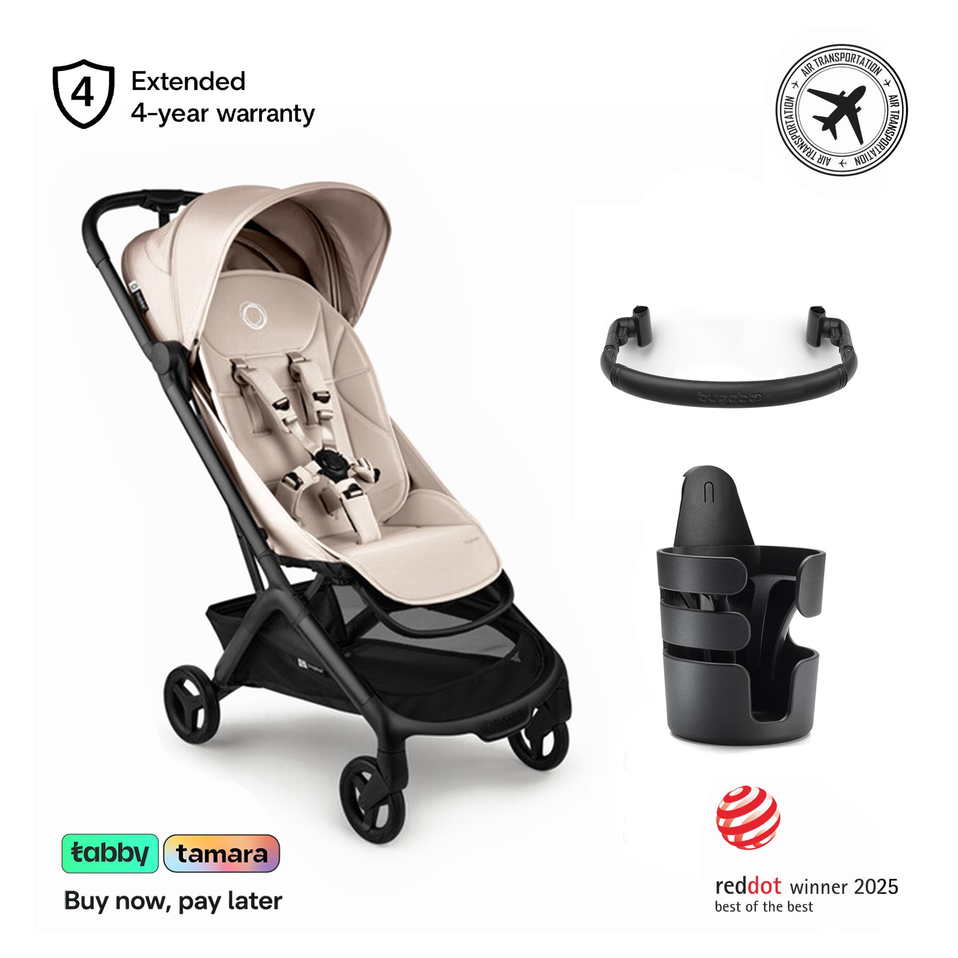 Butterfly 2 Stroller, Cup Holder & Bumper Bar Bundle
