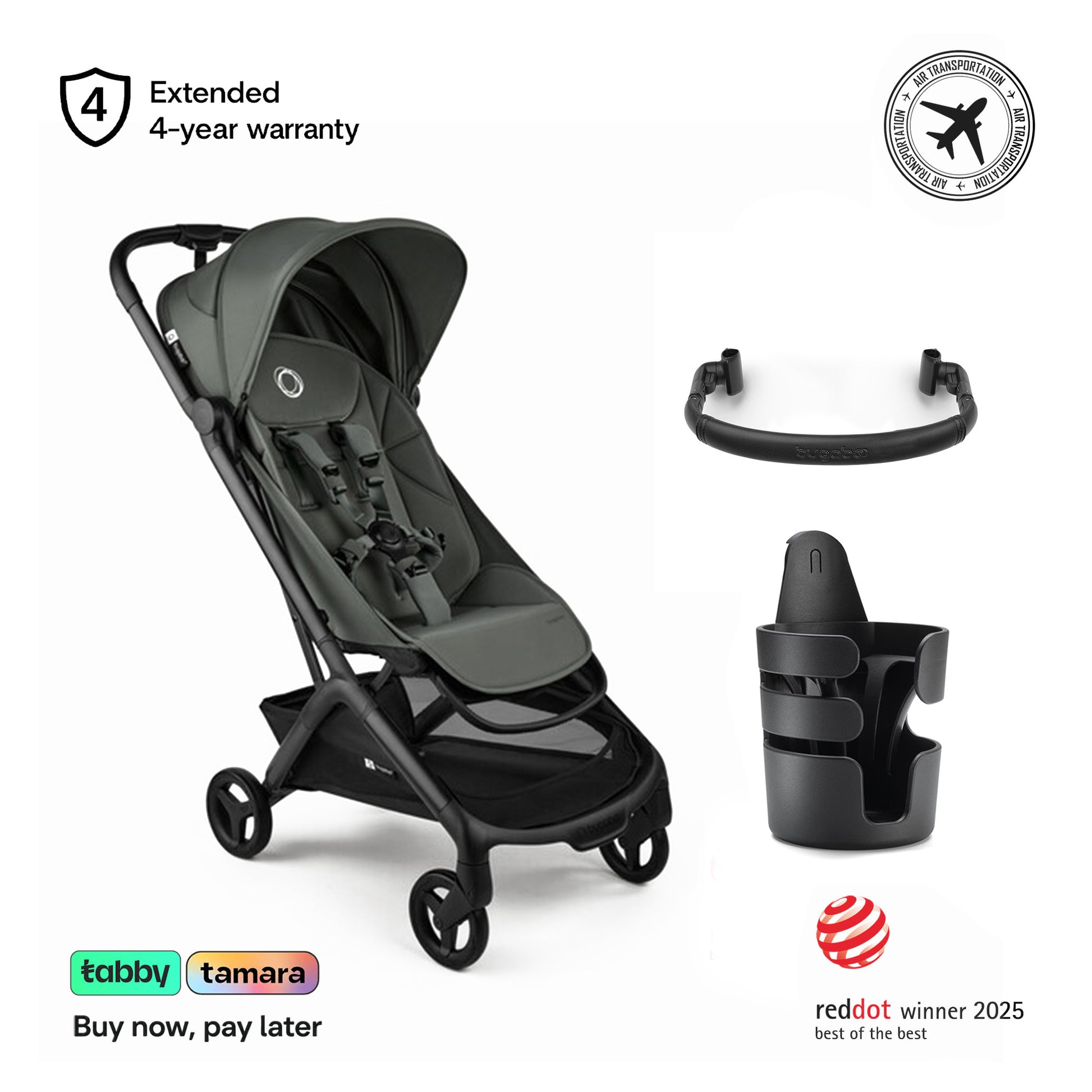 Butterfly 2 Stroller, Cup Holder & Bumper Bar Bundle
